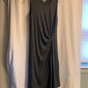 New Gray Gathered, Lycra cotton Dress, S